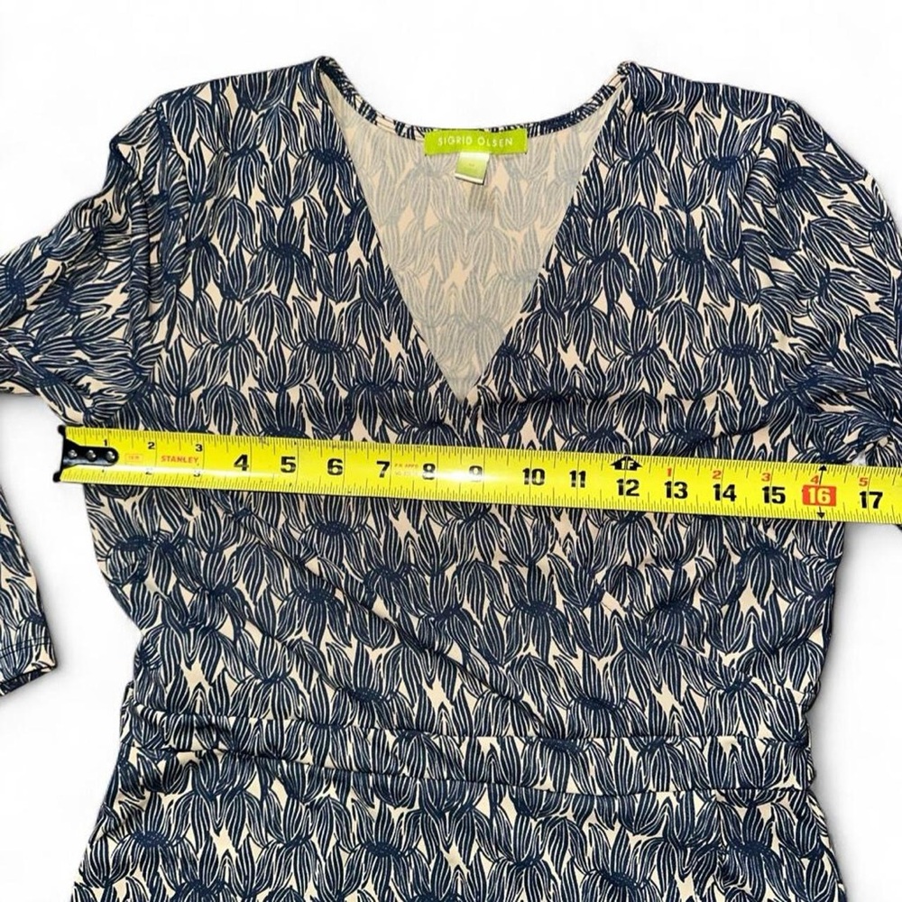 Sigrid Olsen Block Print Midi  Dress - Picture 5 of 8